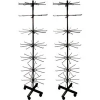 BAYLI Schmuckständer 2er Set - Verkaufsständer drehbar Höhe 155cm, rollbares Warenständer