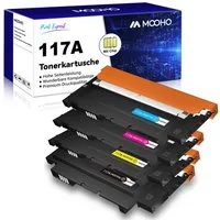 MOOHO Tonerpatrone Kompatible für HP 117A Toner Multipack, (4er-pack mit Chip Kompatibel für HP Color Laser MFP, 4-St), 178nwg 179fwg 178nw 179fnw Color Laser 150a 50nw 150w