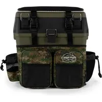 normani Angelkoffer Angelbox Bilbao, Angeltasche Sitzkiepe mit Rucksackfunktion und Tackle-Boxen