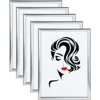 IDEAL TREND Bilderrahmen 3er 5er Set Classic Leichter Kunststoff Bilder Foto Rahmen Poster Sc