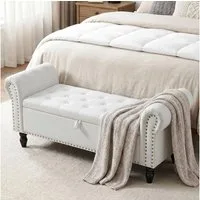 TLGREEN Bettbank Doppelter Hocker mit Stauraum, (Samt,Eleganz und Komfort mit Stauraum), Multifunktionsbank für Wohnzimmer,Schlafzimmer