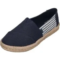 TOMS ALPARGATA ROPE 2.0 Espadrille Navy Heritage Canvas Woven Stripe