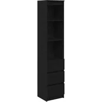 vidaXL Highboard Highboard Schwarz Eichen-Optik 37,5x35x180 cm Holzwerkstoff (1 St)