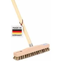 BawiTec Reinigungsbürste Rheinischer Wischer mit Stiel Haushalt Schrubber Stiel Bodenwischer, Innenbereich, Aussenbereich, schmale form