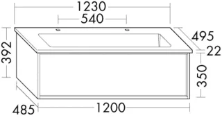 Burgbad Keramik-Waschtisch+Wtu Uomo Preisgruppe 3 Eiche Tabak/Taupe, SHNW123F7476C0040 SHNW123F7476C0040