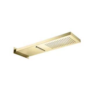Herzbach LIVING SPA Wand-Regenbrause 30.661600.2.03 537x165mm Regen/Schwall PVD Gold