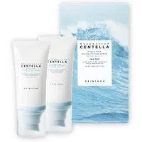 SKIN1004 Sonnenschutzcreme Madagascar Centella Hyalu‑Cica Water‑Fit Sun Serum Twin Pack 2×50 ml, SPF50+ PA++++ – ultraleichtes Koreanisches Sonnenschutz-, Serum mit Centella & Hyaluron für Gesicht & Körper