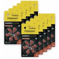 Intenso INTENSO Hörgeräte-Batterien-Set Energy Ultra A 312, 60er-Set, braun Batterie