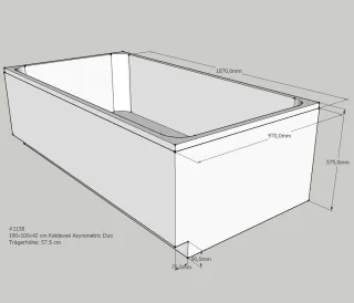 Neuesbad Wannenträger für Kaldewei Asymmetric Duo 190x100 SW11222