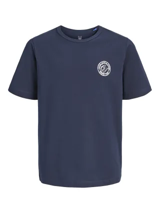 JACK&JONES - JJALLIANCE TEE SS CREW NECK JNR Blau - Gr. - 152