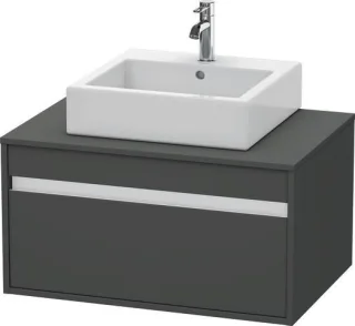 Duravit Ketho Konsolenwaschtischunterbau wandhängend Graphit Matt 800x550x426 mm - KT669404949 KT669404949