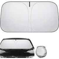 LuxusKollektion Frontscheibenabdeckung Sonnenschutz Auto Frontscheibe 140x70 cm Silber UV-Blocker