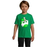 Blondie & Brownie T-Shirt Kinder Jungen & Mädchen Baby Yoshi Ei Mario Konsole Gaming