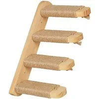 relaxdays Katzen-Kletterwand Katzentreppe Wand mit 4 Stufen