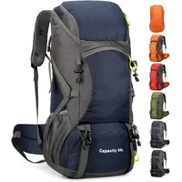 LuxusKollektion Trekkingrucksack Wanderrucksack 50L Trekkingrucksack Regenhülle wasserdicht