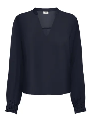JDY - JDYPEPPER L/S V-NECK SMOCK TOP WVN DIA sky captain - Gr. - M