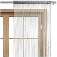 wometo Fadenvorhang One (1 St), Stangendurchzug, halbtransparent, 100% Polyester, OEKO-TEX®, Fadengardine, kürzbar, Tür- und Fensterdeko