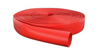 Feuerlöschschlauch | OSW Unidor | 3" - B/75 mm | rot | mit oder ohne Kupplungen | gummiert | hervorragende Abriebfestigkeit | flexibel | langlebig