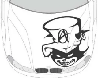 Autoaufkleber für die Motorhaube "anarchie Aufkleber"