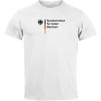 MoonWorks Print-Shirt Herren T-Shirt Alkohol Bier Bundesinstitut für lecker Bierchen mit Print