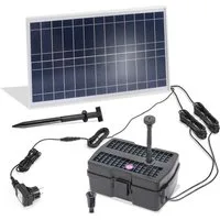 esotec UVC-Klärer Solar/Netz Hybrid UV-Filtersystem 15/800 Teichpumpe Teichfilter 101205, (Komplettset)