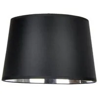 AMBIENTE-LEBENSART.DE Lampenschirm Designer-Lampenschirm-Satin-schwarz-konische-Form Ø 40cm innen Chrom