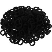 LuxusKollektion Haargummi 200 Stück Elastisch Haargummis Klein schwarz Mädchen Mini Zopfgummi
