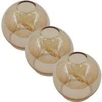 Lichthandel Hoch Lampenschirm klein Hängelampe E14 Lampenschirm Glas Castello Ersatzglas goldfarbig, passend E14 Fassung, Lampenschirm Hängelampe LED geeignet
