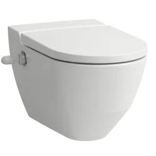 LAUFEN Cleanet navia Dusch-Tiefspül-WC H8206014007171 spülrandlos, 37x58cm, für externen Wasseranschluss, weiß LCC