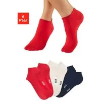 H.I.S Sneakersocken Damen Sneaker Socken, Geringelte Knöchelsocken, Freizeitsocken (Packung, 6-Paar, Ankle Socks) mit maritimen Design
