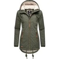 Ragwear Winterjacke Zuzka Winter Wasserdichter Winterparka mit Teddyfleece Innenfutter