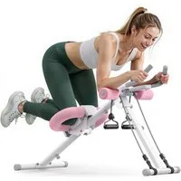 MERACH Bauchtrainer Multifunktionale Bauchtrainer für Zuhause, Bauchmuskeltrainer (LCD-Display, einstellbare Schwierigkeitsstufen, Glattes Gleiten, 5 Höheneinstellungen, 2 Neigungs Swinkel, ergonomisch, hoher Komfort), Ganzkörpertraining, klappbare T