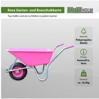 TRUTZHOLM Schubkarre TRUTZHOLM Schubkarre ROSA/PINK PP100 l Tragkraft 250 kg 100l, (Einzeln, 1-tlg), auffälliger Look