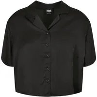 URBAN CLASSICS Kurzarmshirt Urban Classics Damen Ladies Viscose Satin Resort Shirt (1-tlg)