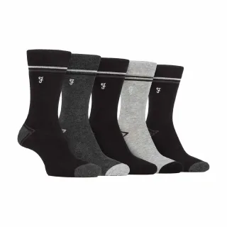 5er-Pack Herren Socken aus Bambus mit buntem Streifenmuster