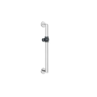 Hewi System 900 Brausehalterstange 900.33.000XA92 600 mm, Brausehalter Anthrazitgrau, Stange Edelstahl matt geschliffen