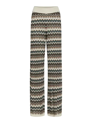 VILA - VIEMBER HW GLITTER KNIT PANTS/LC Birch - Gr. - S