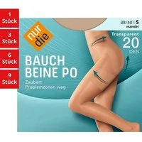 Nur Die Feinstrumpfhose Bauch-Beine-Po 20 DEN Damen (1er/3er/6er/9er Pack 3 St) nylon transparent Fein-strumpfhose durchsichtig frauen multi-pack