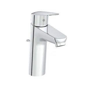 VitrA Flow Round Einhebel-Waschtischmischer mit Ablaufgarnitur Höhe 18 cm Chrom,A42926EXP A42926EXP