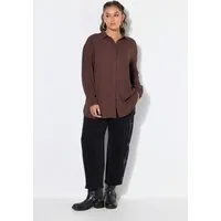 Studio Untold Hemdbluse Hemdbluse oversized Krepp Langarm