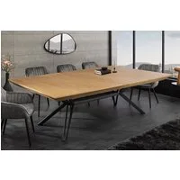 riess-ambiente Esstisch GIANT 200-320cm natur/schwarz - Eiche, Metall, ausziehbar, 14 Personen (Einzelartikel, 1-St), verlängerbarer Konferenztisch - ideal für große Wohn- und Essbereiche