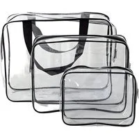 FELIXLEO Kulturbeutel Kulturbeutel Kosmetiktasche Wasserdichte Transparent Kulturtasche (3-tlg)