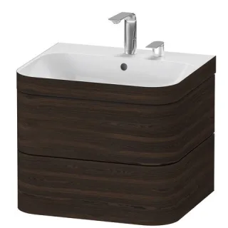 Duravit Happy D.2 Plus c-bonded Set wandhängend Nussbaum gebürstet Matt 575x490x480 mm - HP4635E6969 HP4635E6969