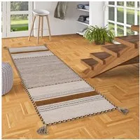 Pergamon Läufer Läufer Natur Teppich Kelim Navarro, Rechteckig, Höhe: 8 mm