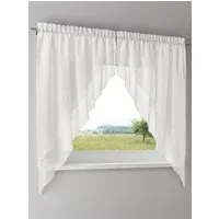 heine Gardine Gardine (2 St), Stangendurchzug, halbtransparent, Kurzgardine