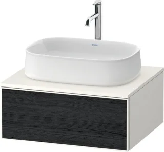 Duravit Zencha Konsolenwaschtischunterbau wandhängend Eiche Schwarz & Weiß Matt & Supermatt 650x550x ZE4810016840000