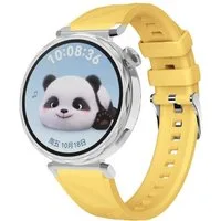 Wigento Smartwatch-Armband Für Huawei Watch GT 5 41mm Design 18mm Sport Silikon Armband Gelb, Silikonarmband für sportlichen Komfort und Flexibilität