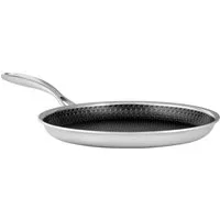 HENSSLERS Crêpepfanne HENSSLERS Crêpe- und Frühstückspfanne 26 cm, Edelstahl (1-tlg), Omlet-Pfanne mit Wabenstruktur