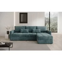 Luxusbetten24 Schlafsofa Designer Sofa Roma in Cord, mit Stauraum und Schlaffunktion