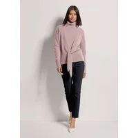 MADELEINE Strickjacke Kaschmirstrickjacke mit V-Ausschnitt Unifarbenes Modell mit dekorativem V-Ausschnitt und Bindeband